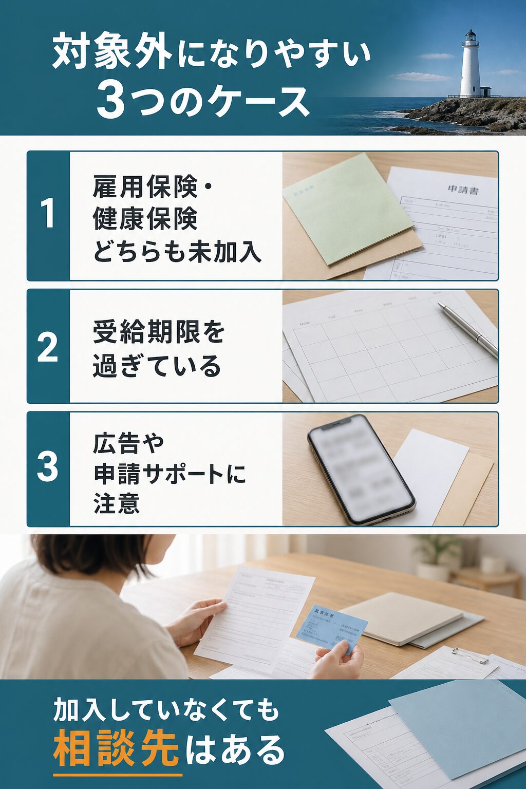 図解：退職給付金の対象外になりやすいケース