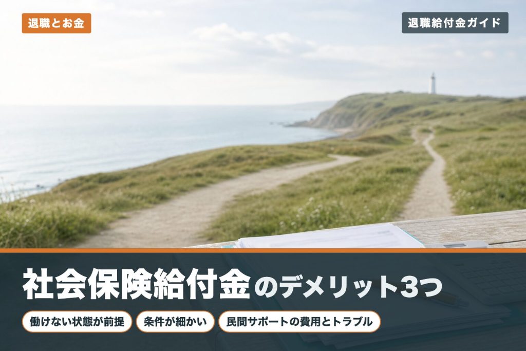 社会保険給付金のデメリット3選...実はメリットの方が多い？（アイキャッチ）